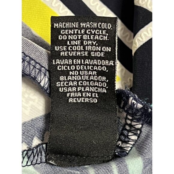 Madison Leigh Dress Womens‎ 16 Multicolor Striped Polka Dot 3/4 Sleeve Bow Trim - Picture 10 of 11